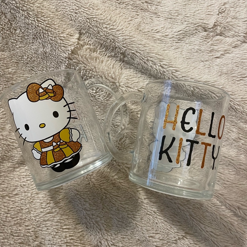 BRAND NEW Rare Candy Corn Halloween Hello Kitty Glass Mug